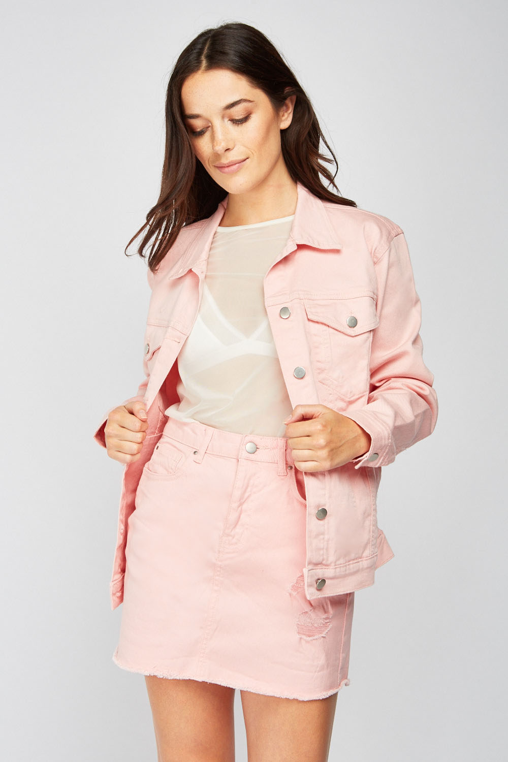 Light Pink Denim Jacket - Just $7