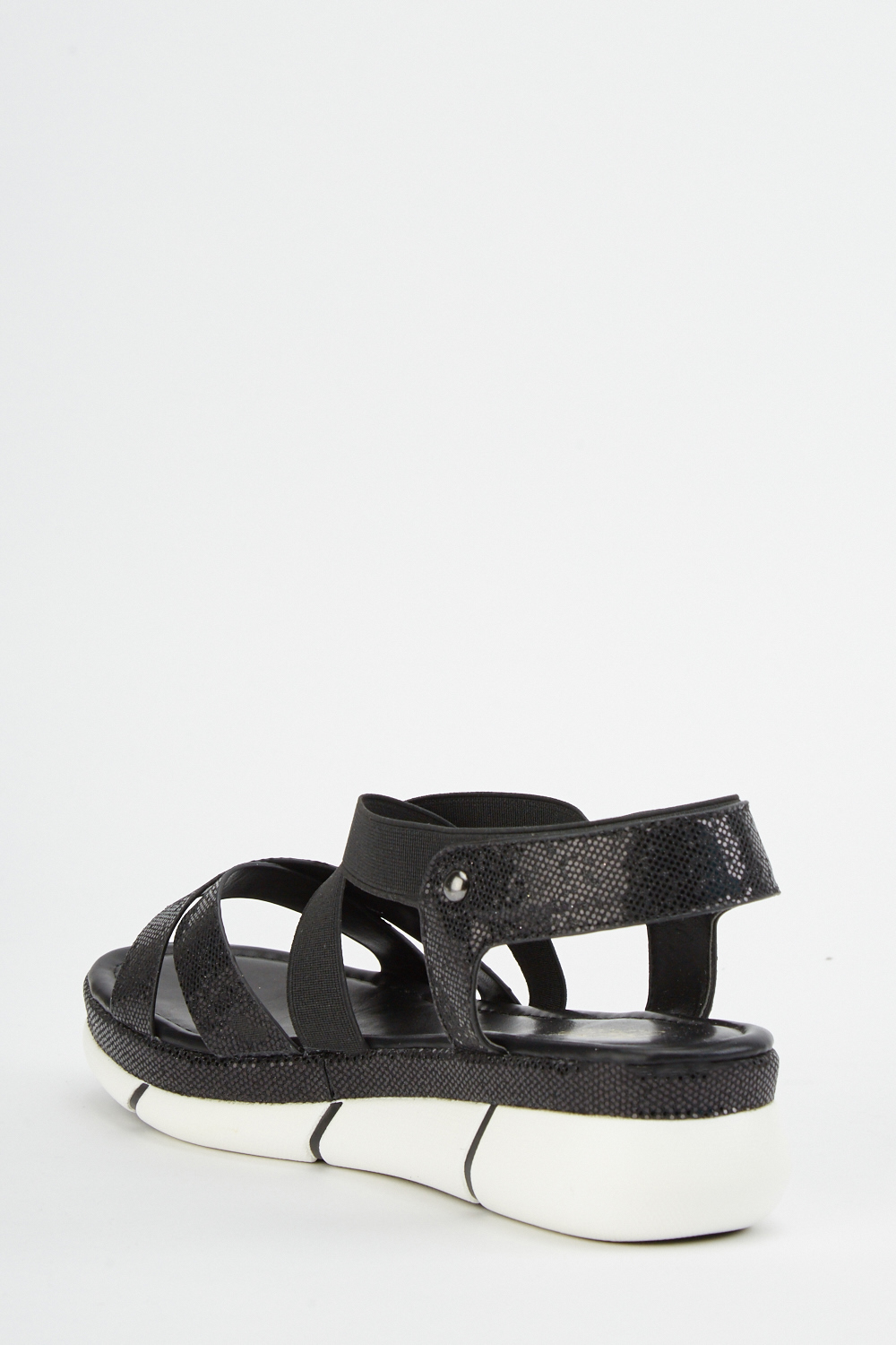 Criss-Cross Mock Croc Sandals - Just $6