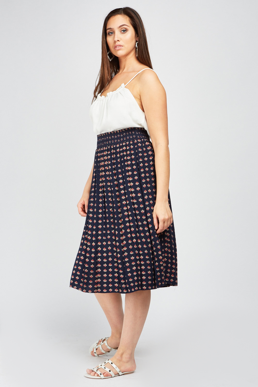 Printed Mid Length Skirt - Just $3