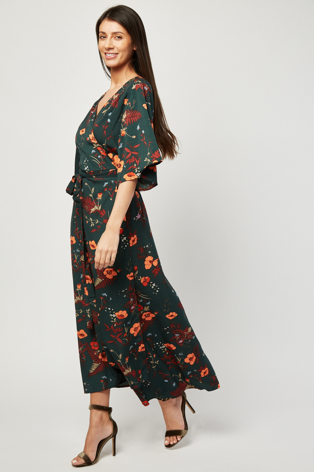 Floral Maxi Wrap Dress - Just $7