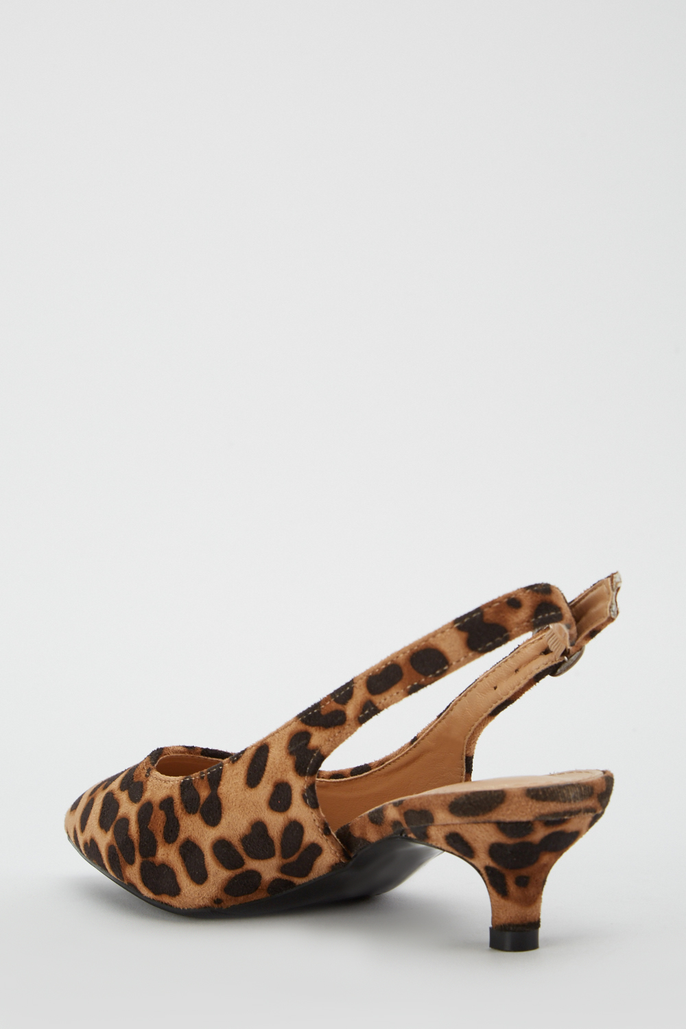 animal print kitten heel shoes