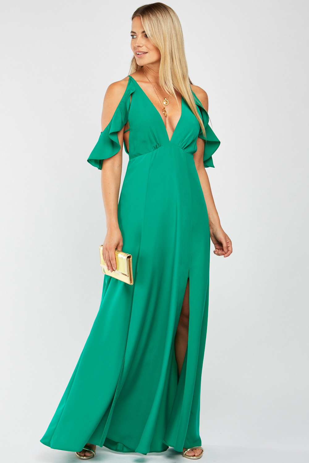 Datawarehouse designers Cold Shoulder Maxi Dresses For Wedding