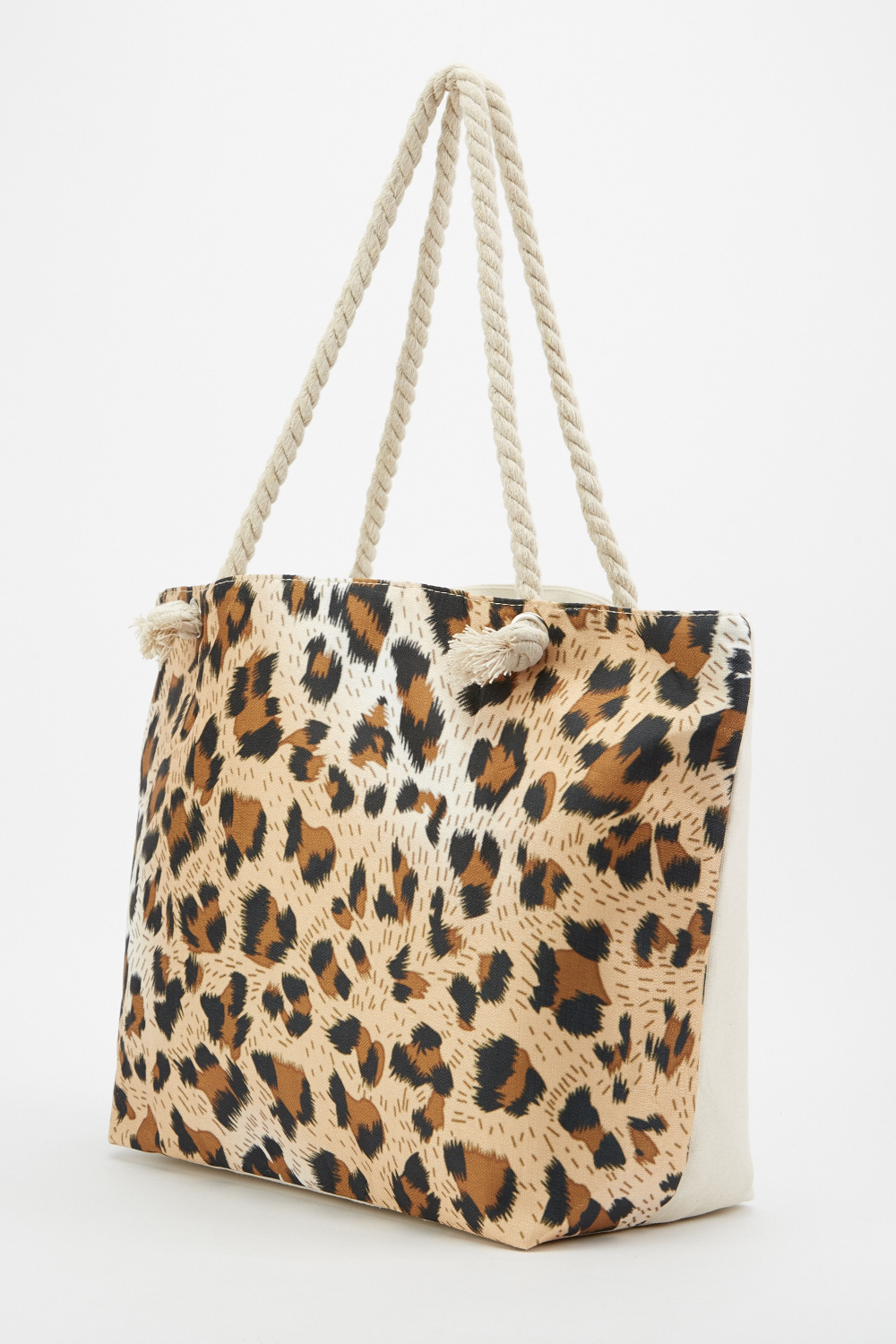 leopard print beach tote