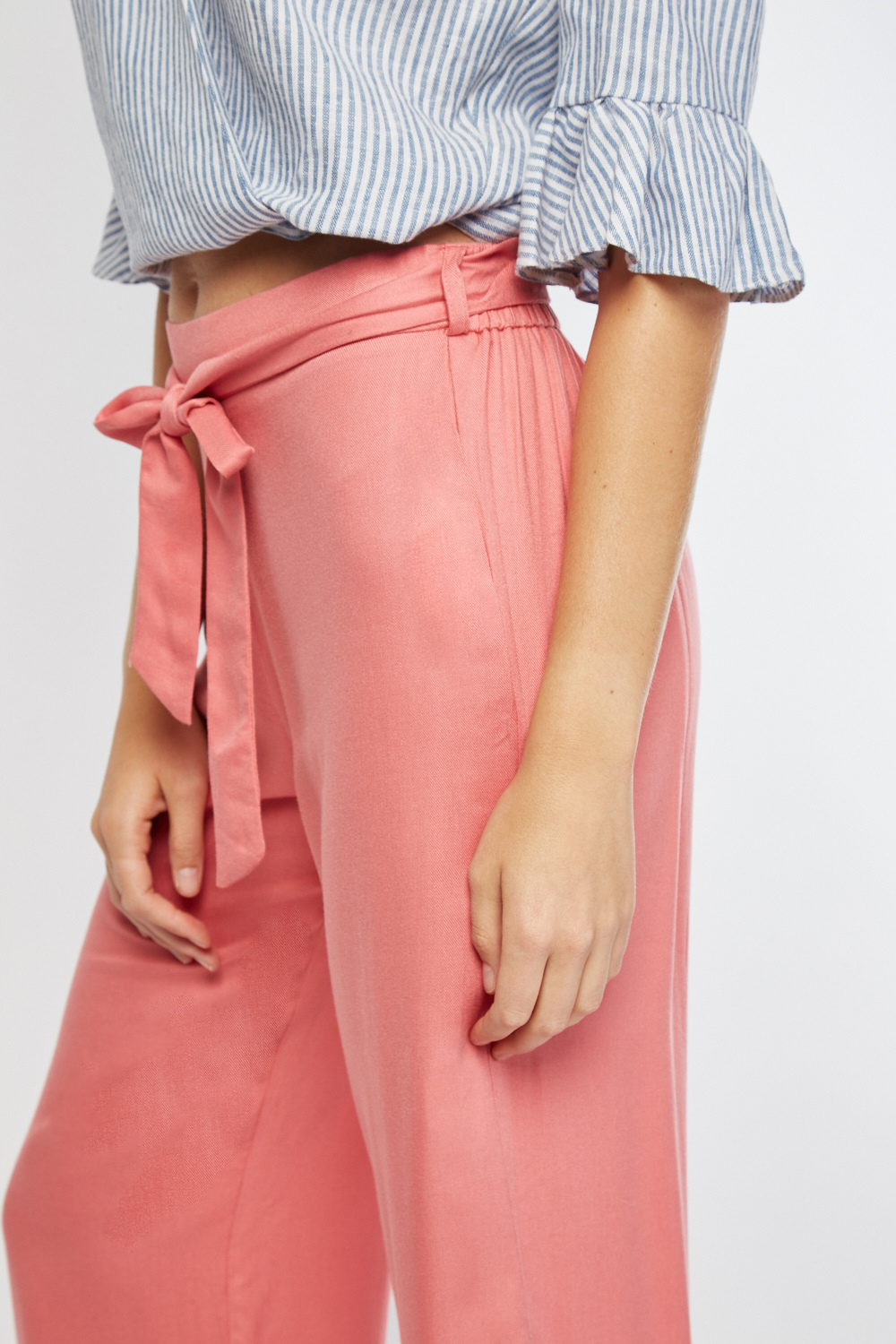 Belted Dusty  Pink  Culotte Pants  Just 7