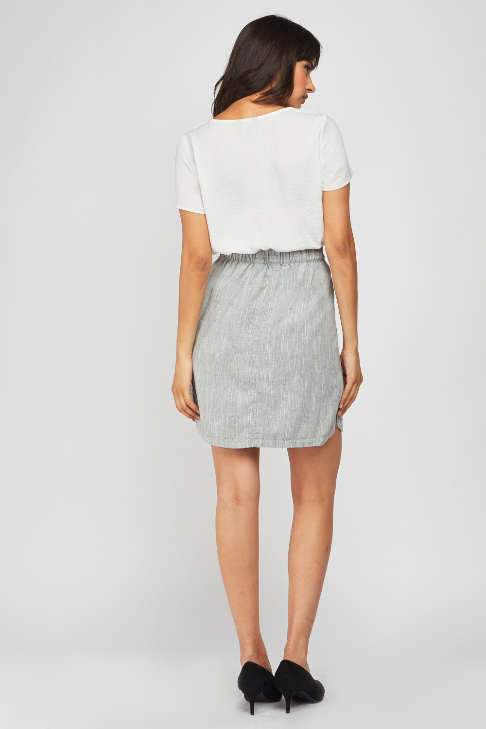 Flap Pockets Front Mini Skirt - Just $7