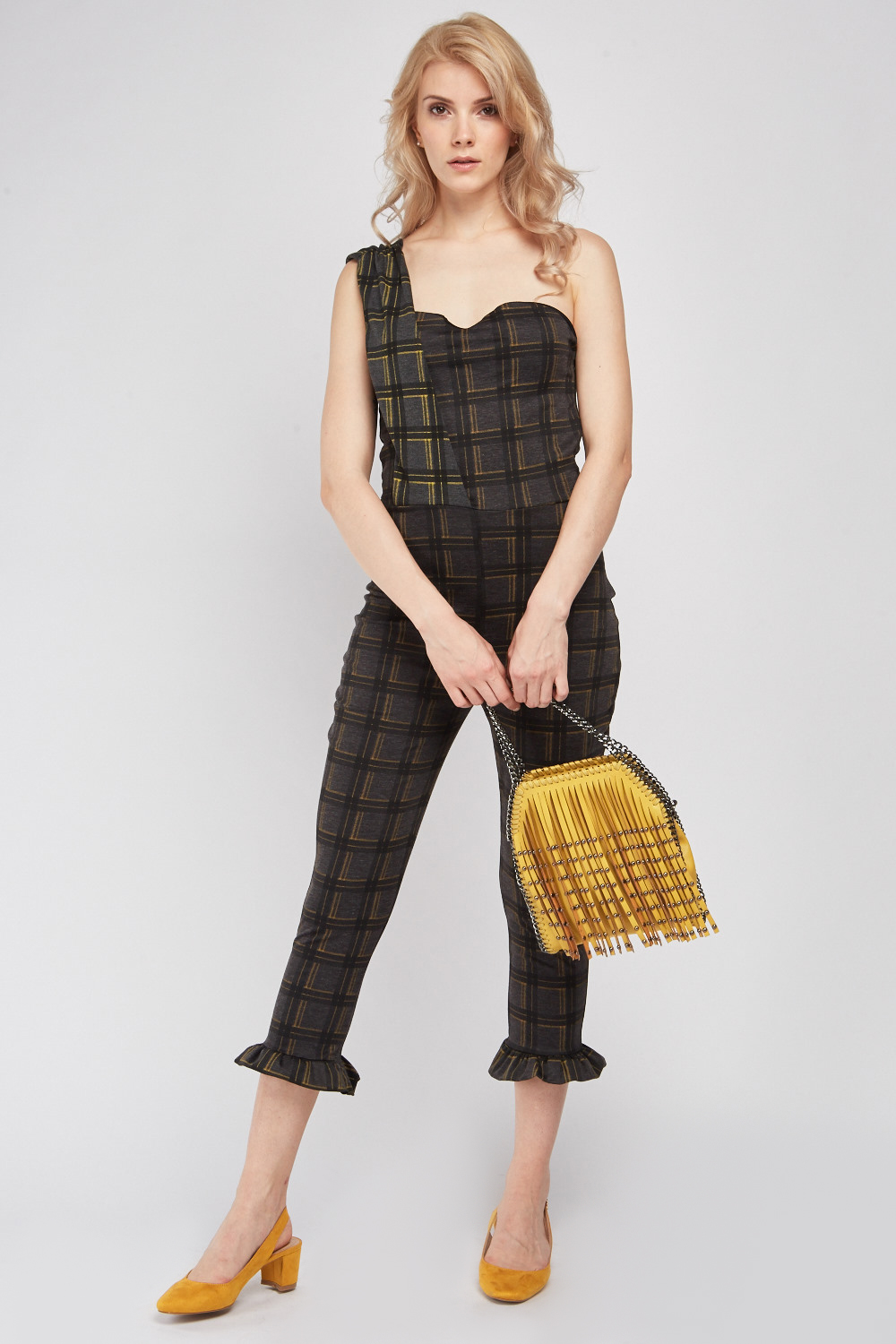 tartan jumpsuit