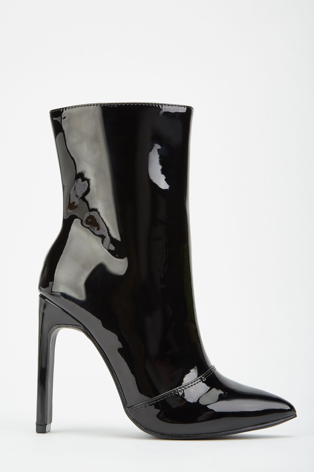 LOST INK Janine Patent Gem Trim Ankle Boots - Just $7