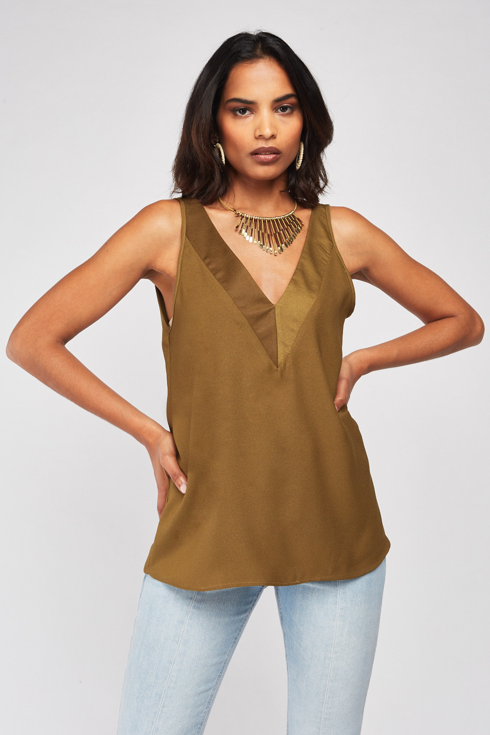 khaki top womens uk