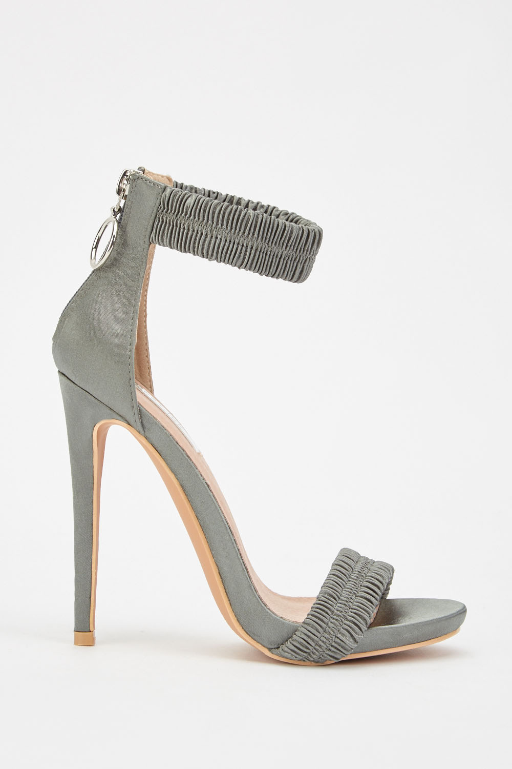LOST INK Becky Ruched Stiletto Sandals - Just $6