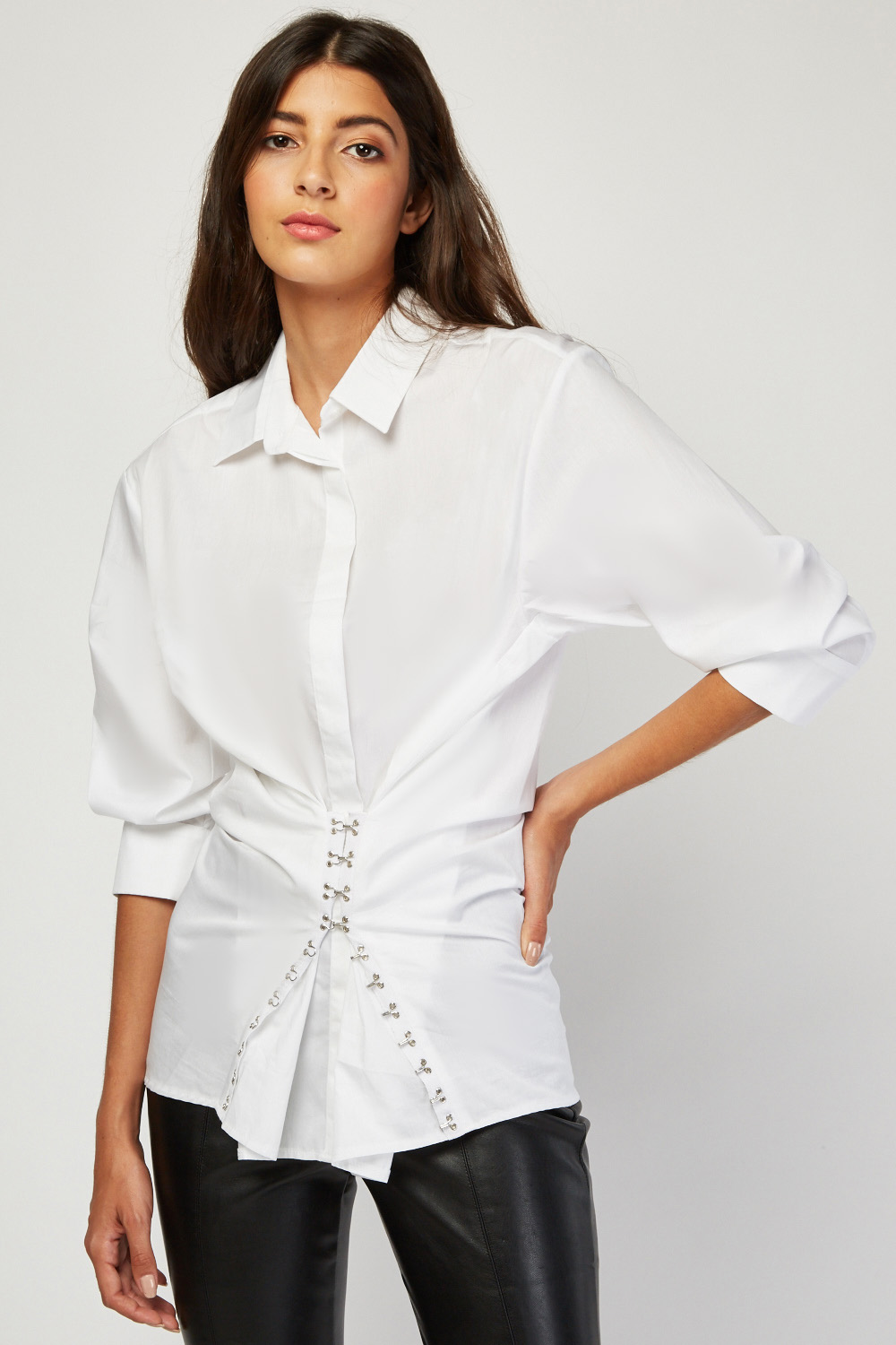 Corset Style White Shirt - Just $7