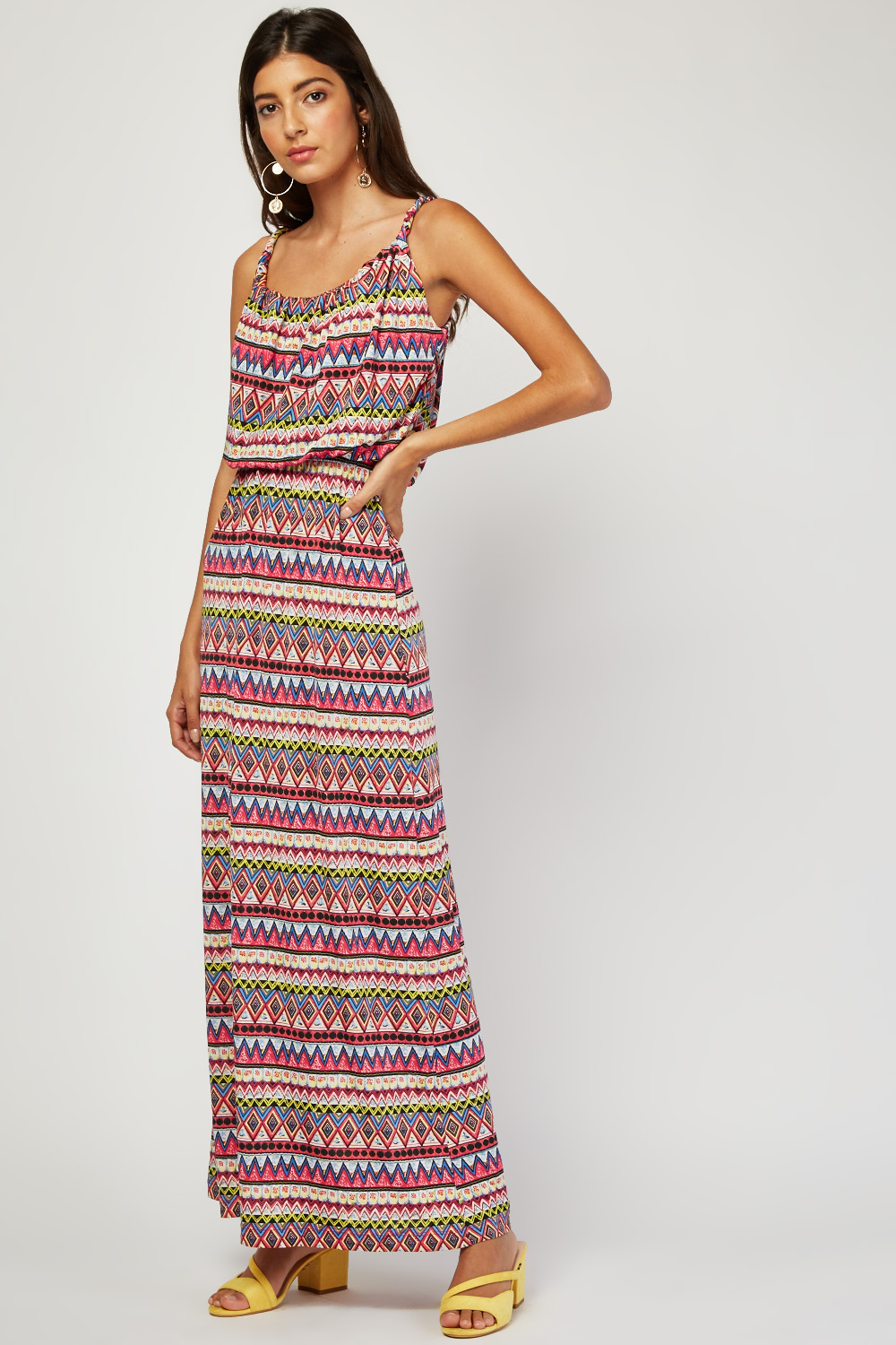 Tribal Aztec Print Maxi Dress - Just $7