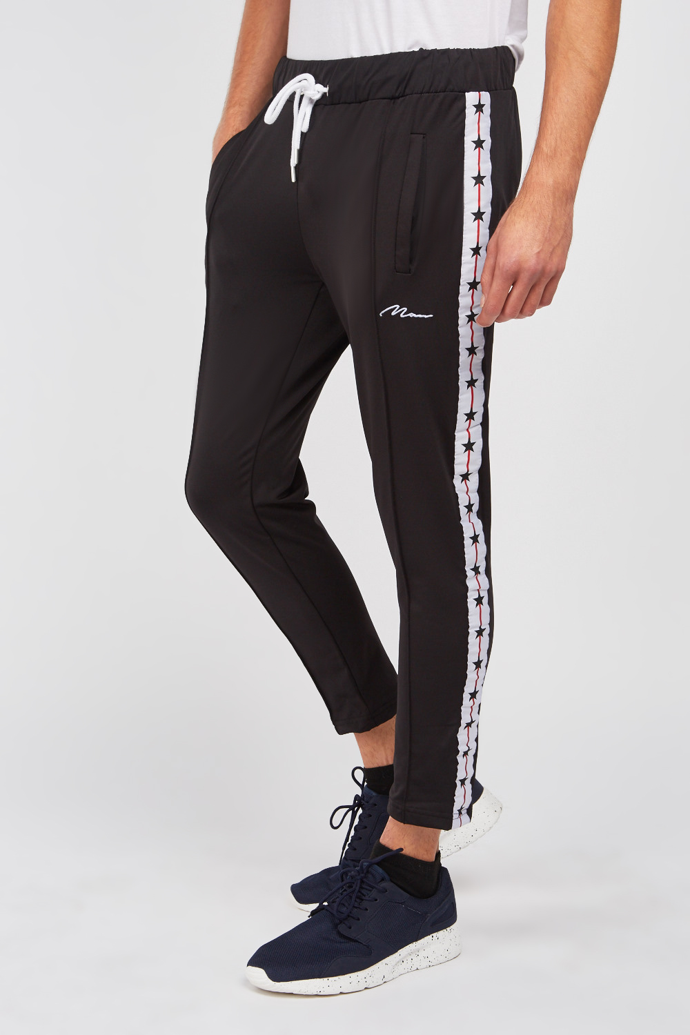 Track Pants With Star Pattern Trim - Just $7