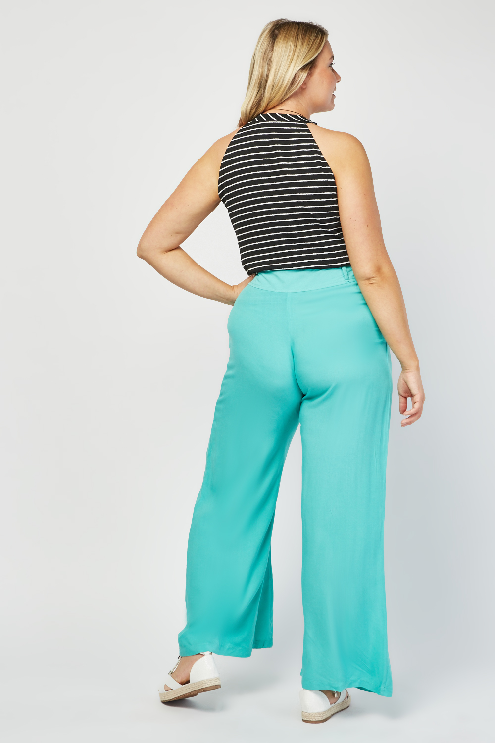 Wide Leg Mint Trousers - Just $3