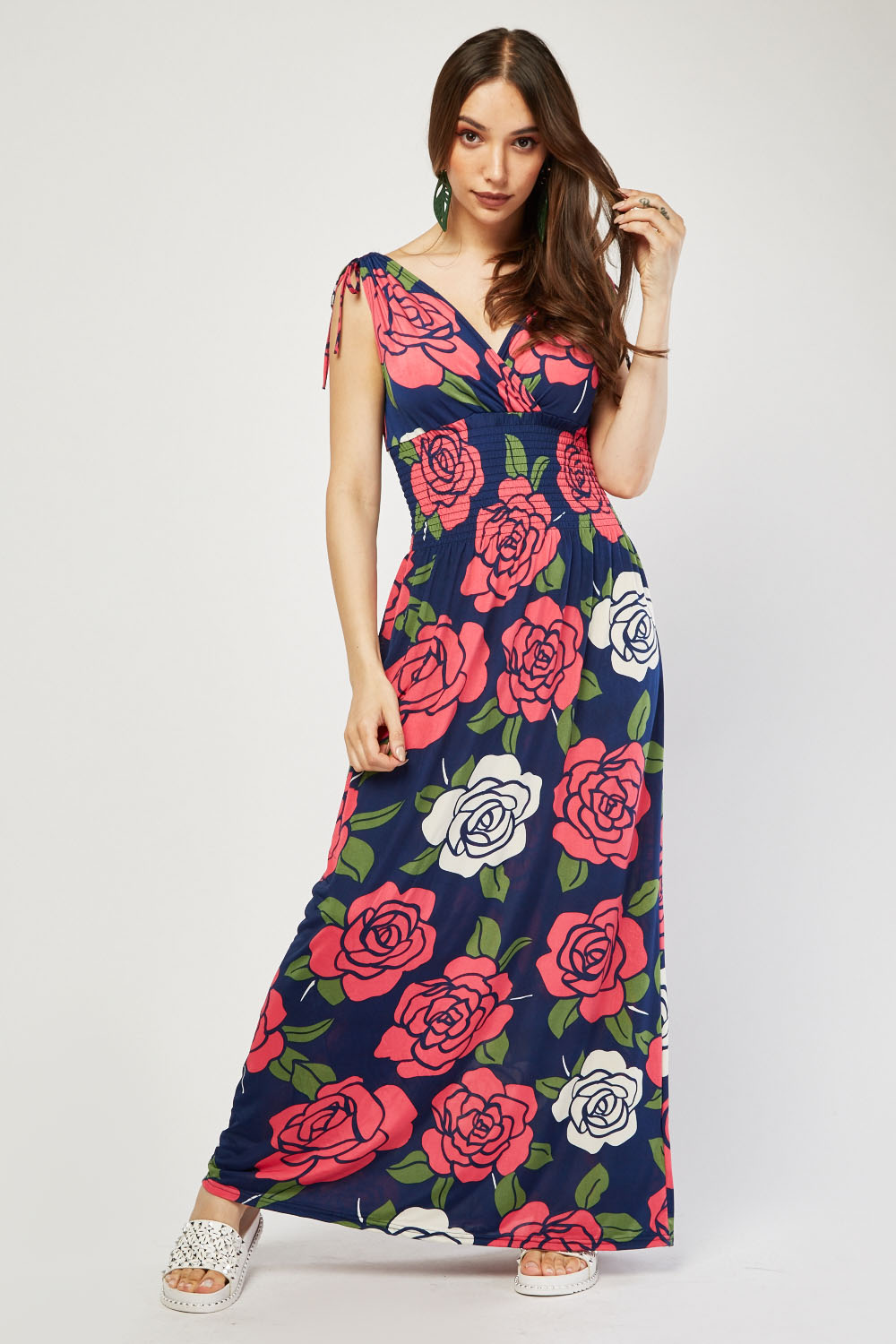 Large Rose Print Maxi Dress - Just $7