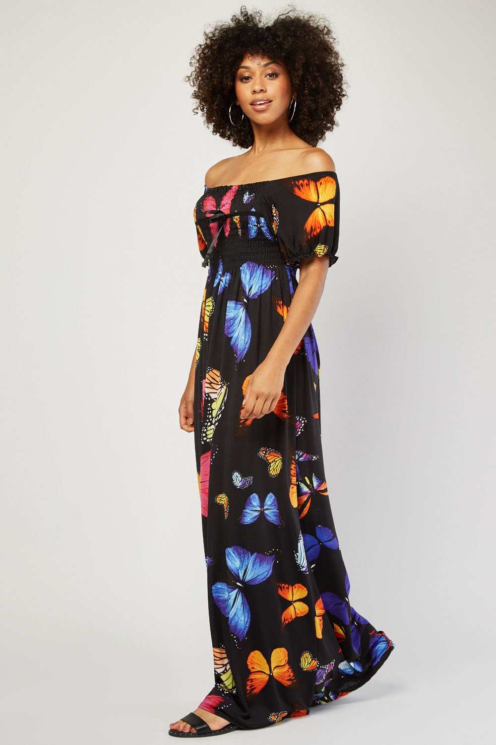 maxi butterfly dress