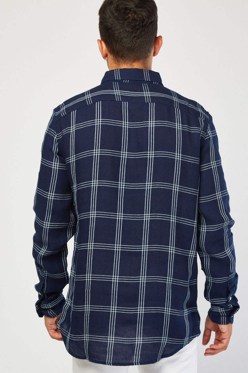Casual Windowpane Flannel Shirt - Just $7