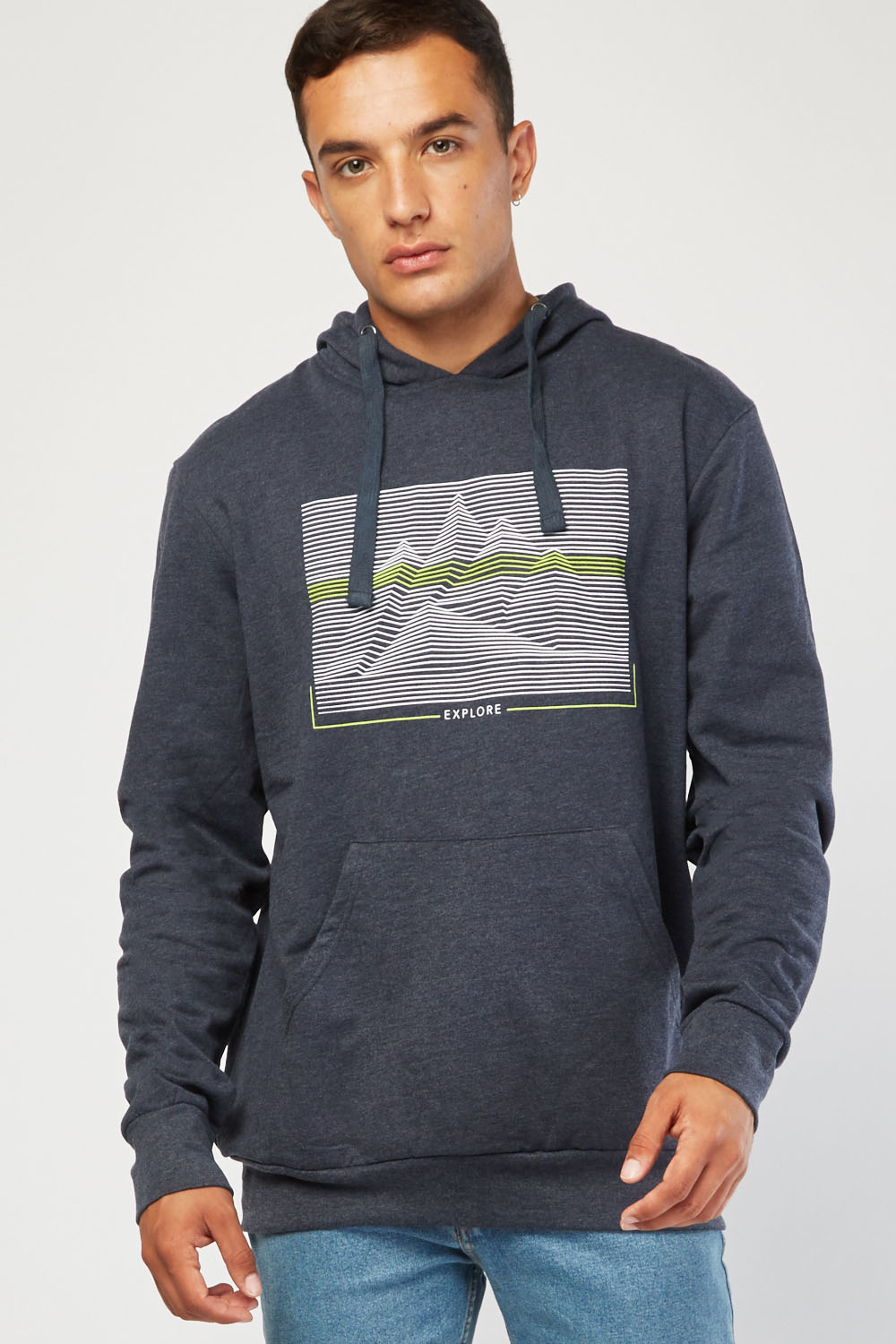 Graphic Print Front Hoodie - Just $7