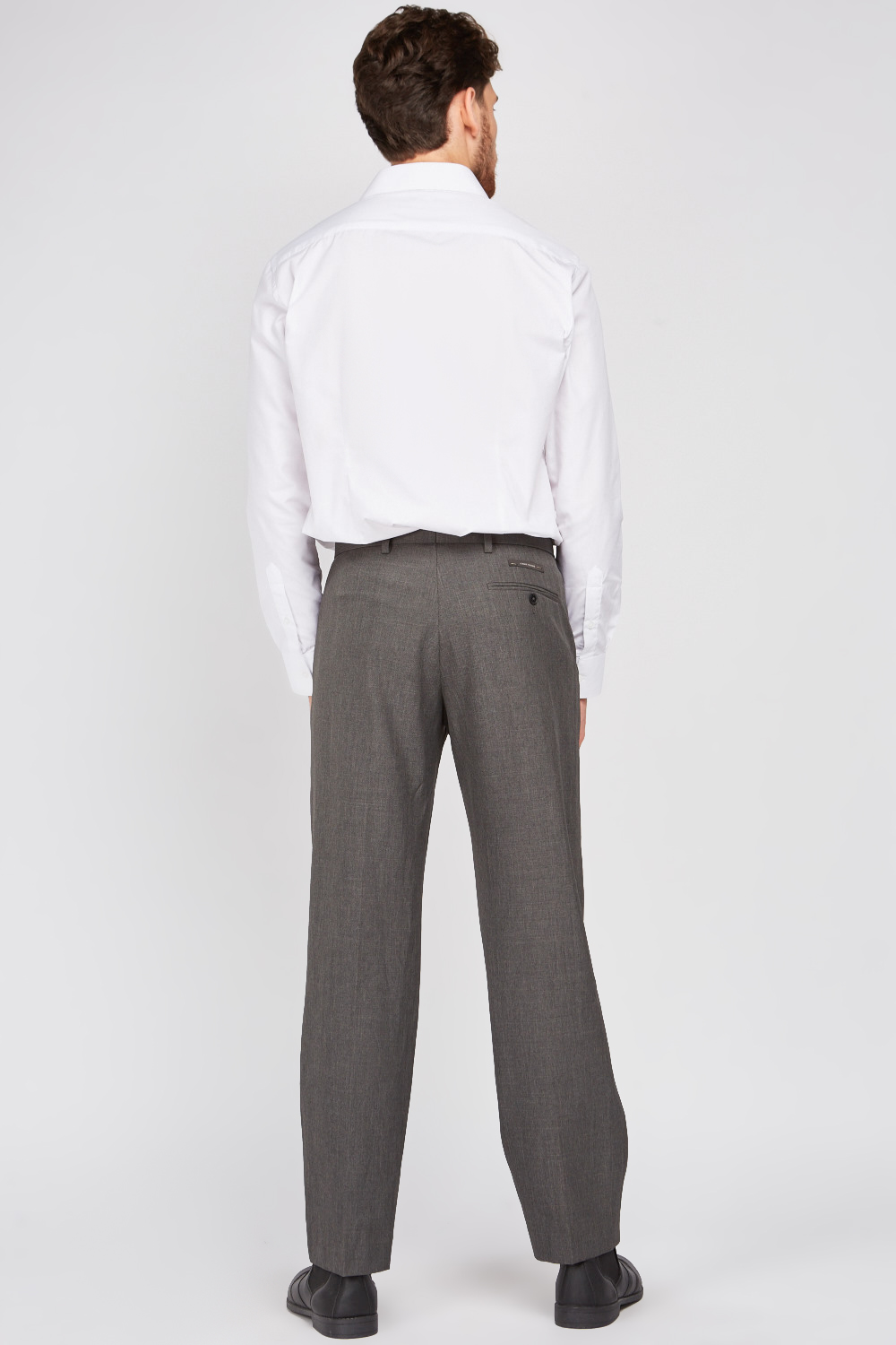 Grey Straight Cut Tailored Trousers - Just $7