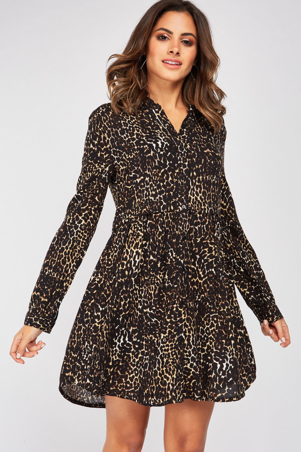 Leopard Print Smock Dress - Just $7