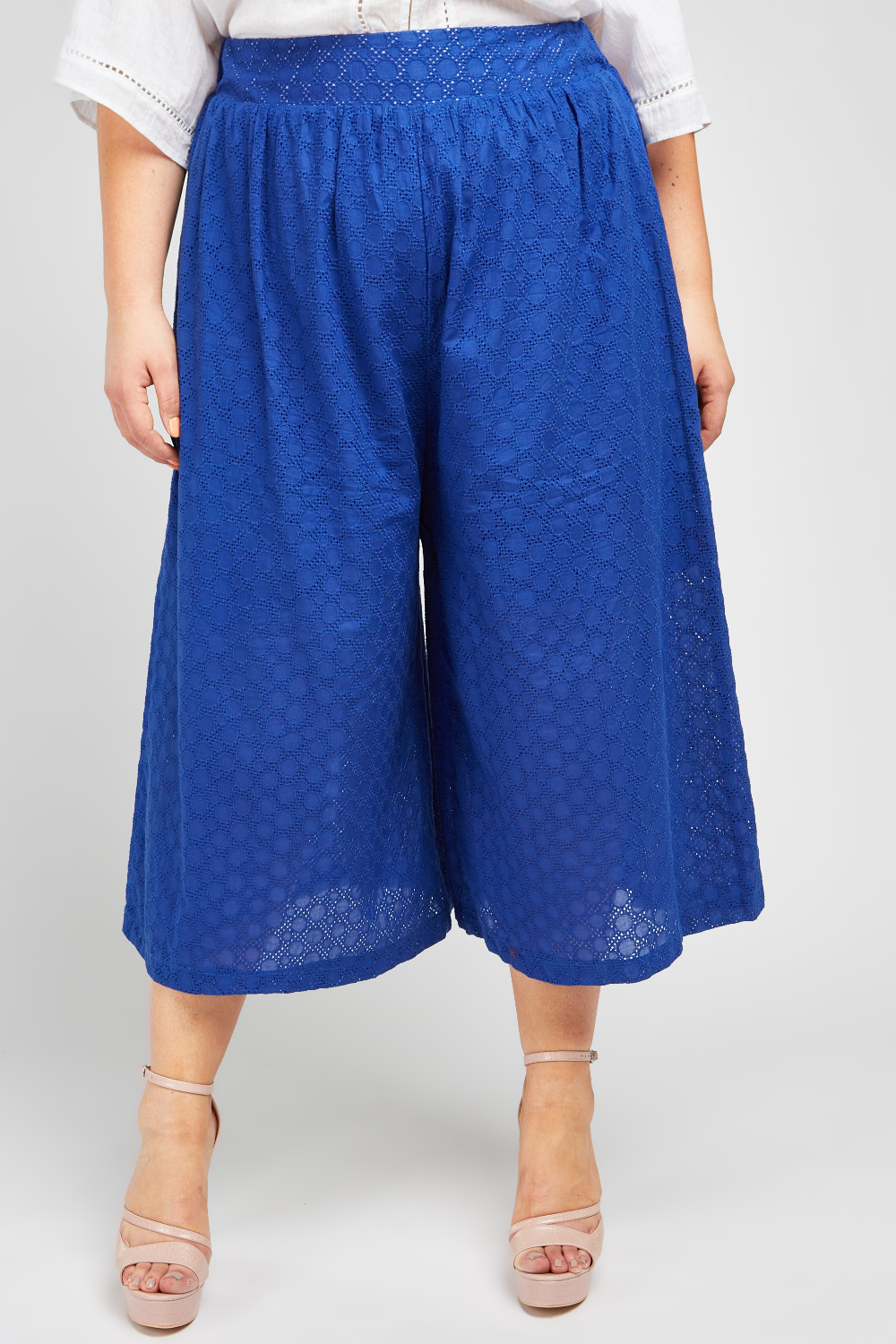 Broderie Anglaise Culotte Pants - Just $7