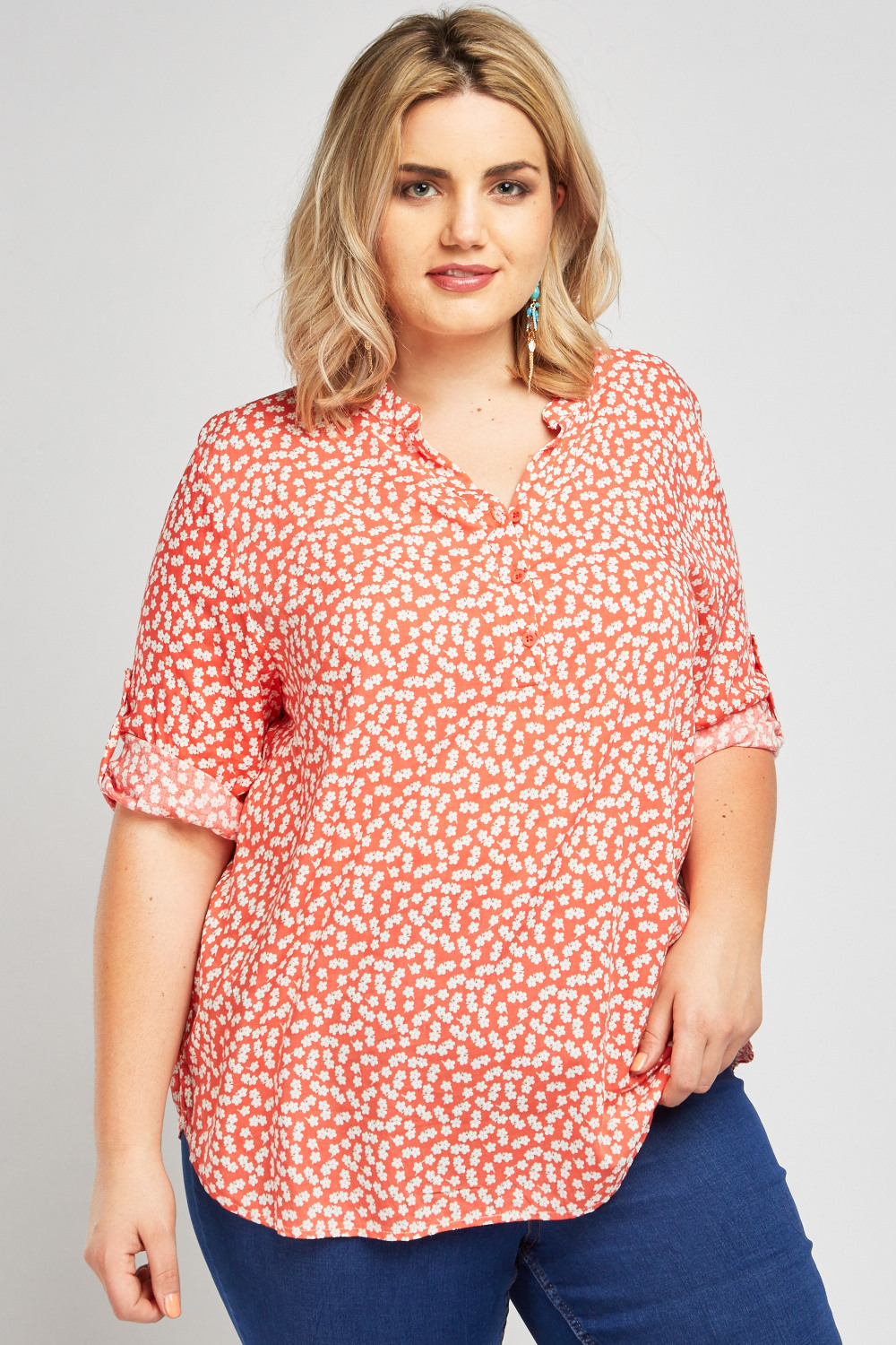 Calico Print Blouse - Just $7