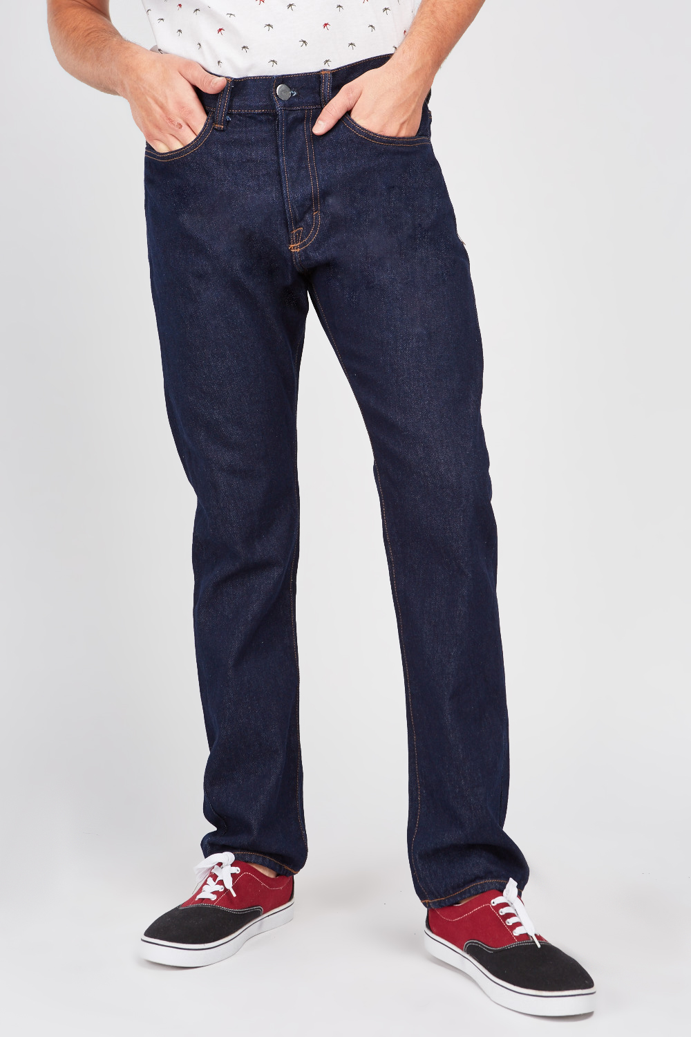 straight jeans dark blue