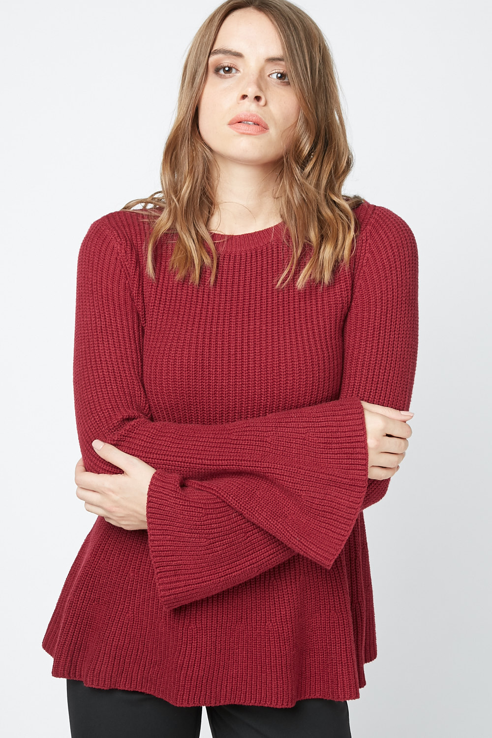 Flared Sleeve Knit Jumper Just 7