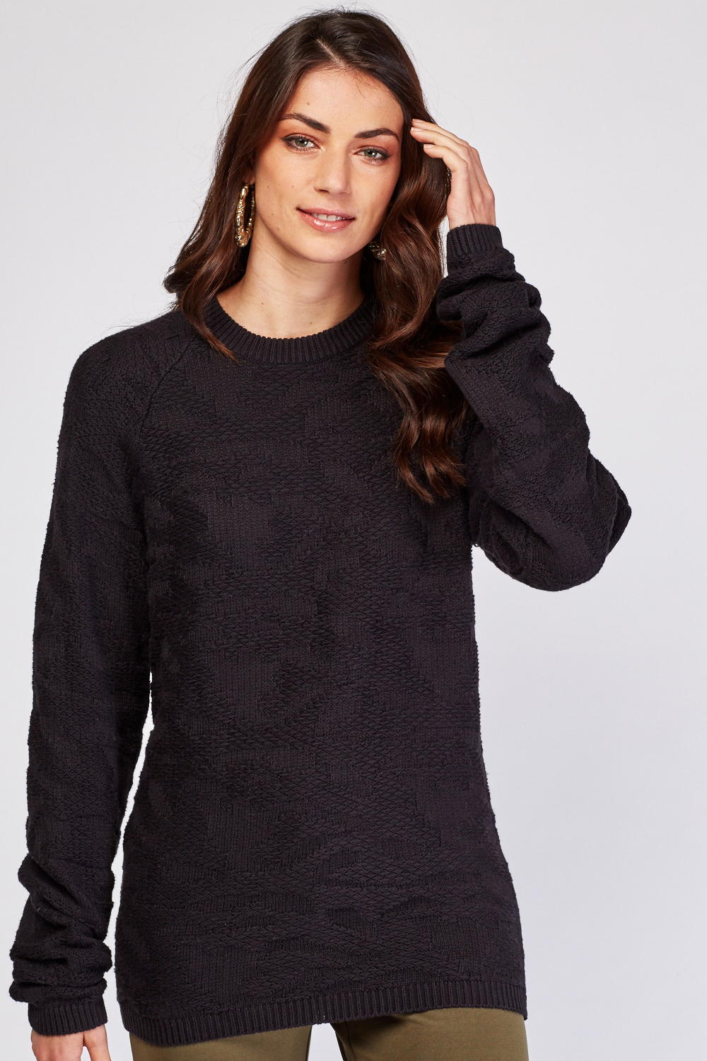 Textured Knit Jumper Just 7