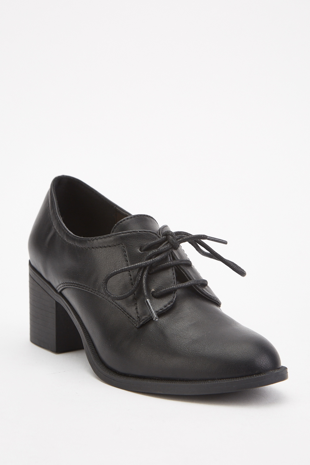 Lace Up Block Heel Shoes - Just $7