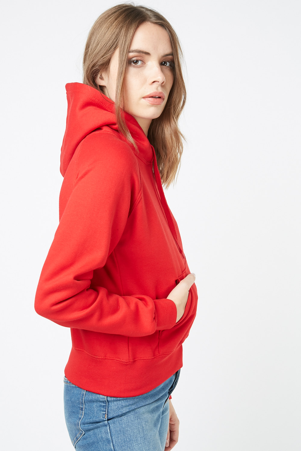 Red Pouch Pocket Front Hoodie - Just £5