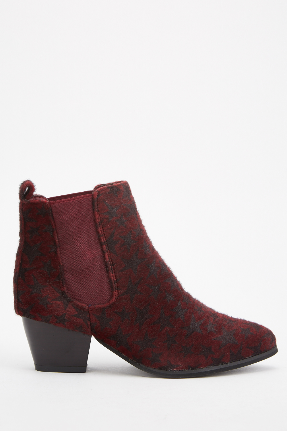 patterned chelsea boots