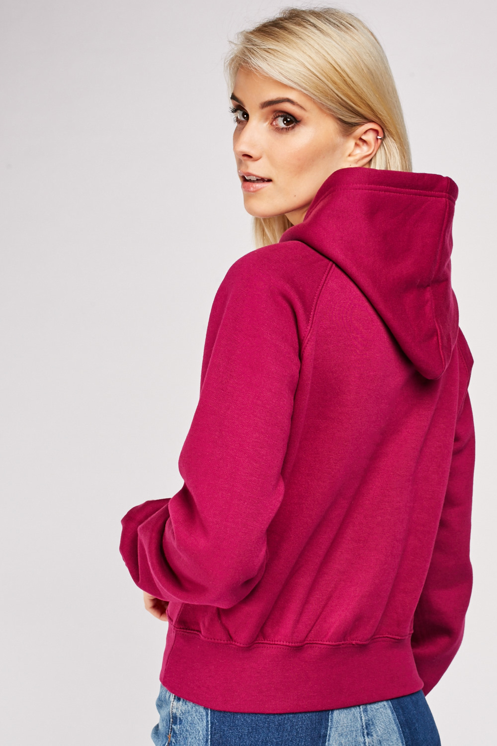 magenta hoodie