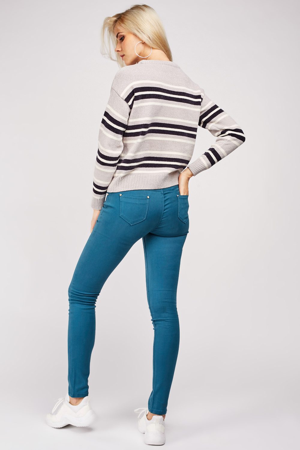 Low Waist Teal Skinny Jeans - Just $6