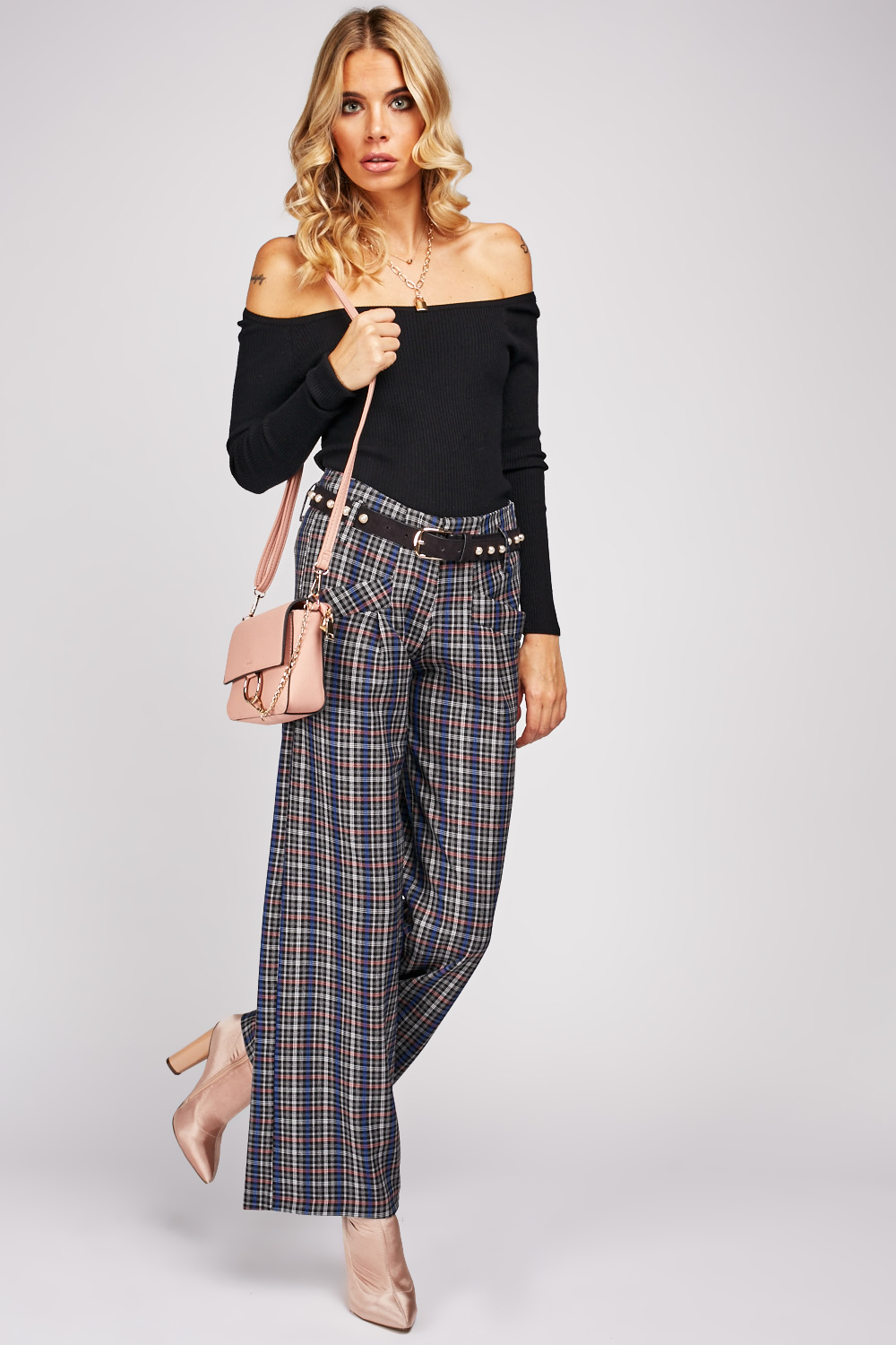 plaid trousers women