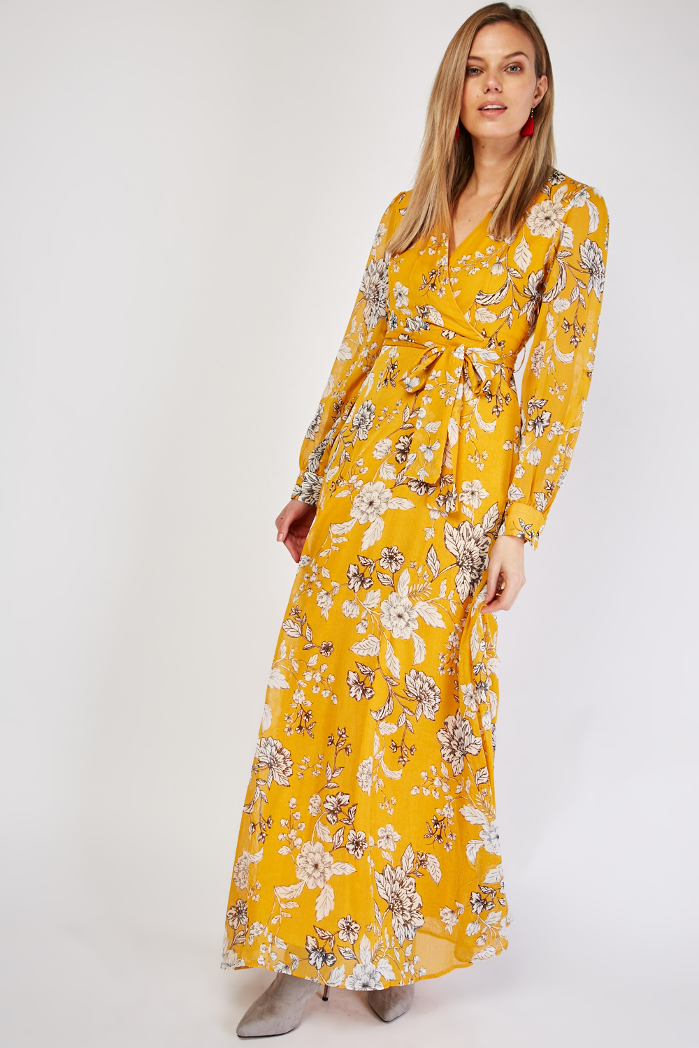 floral maxi with sleeves