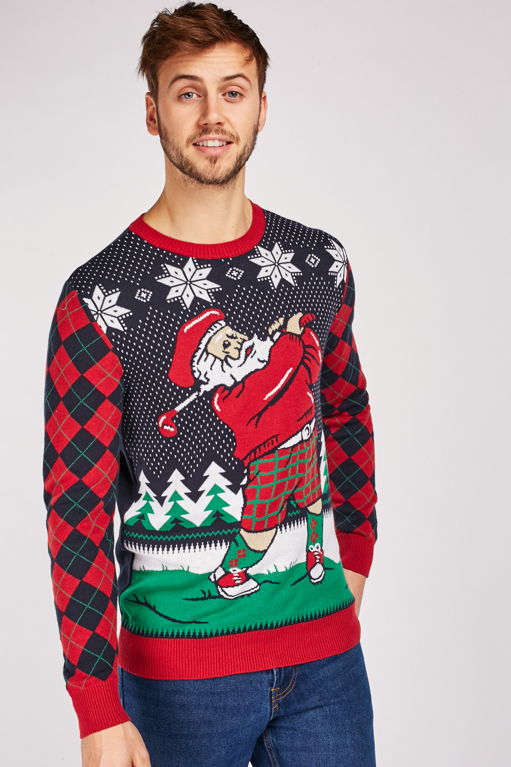 Santa Golf Christmas Jumper Just 6