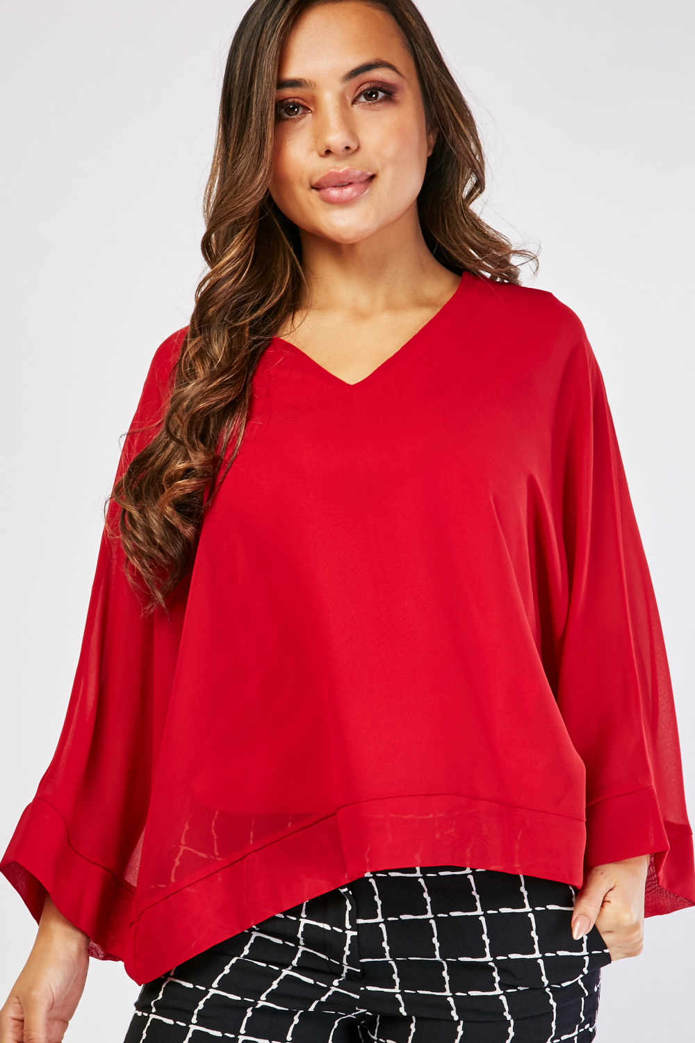 Batwing Sleeve Blouse - Just $7