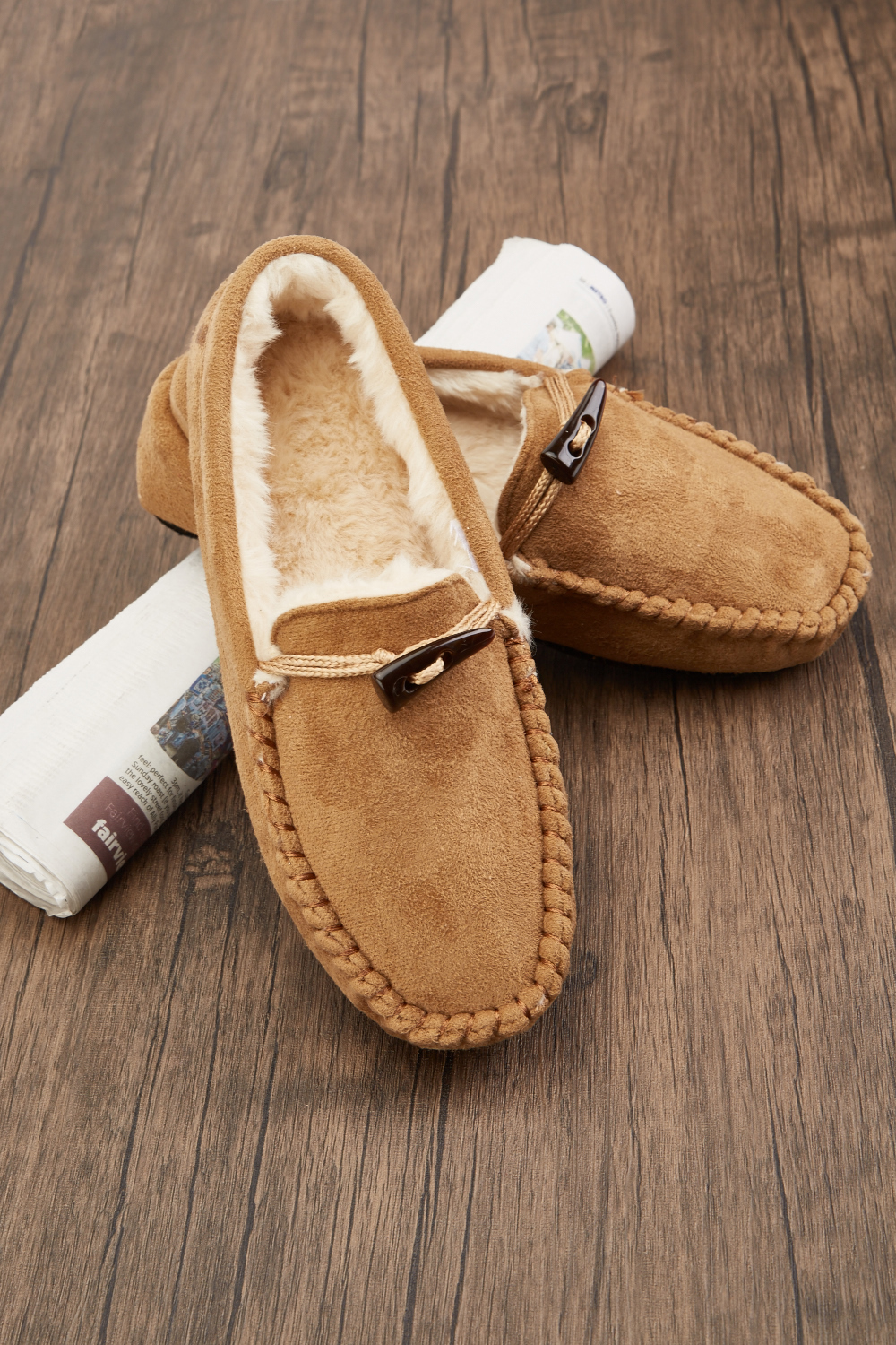 Suedette Toggle Front Slippers - Just $7