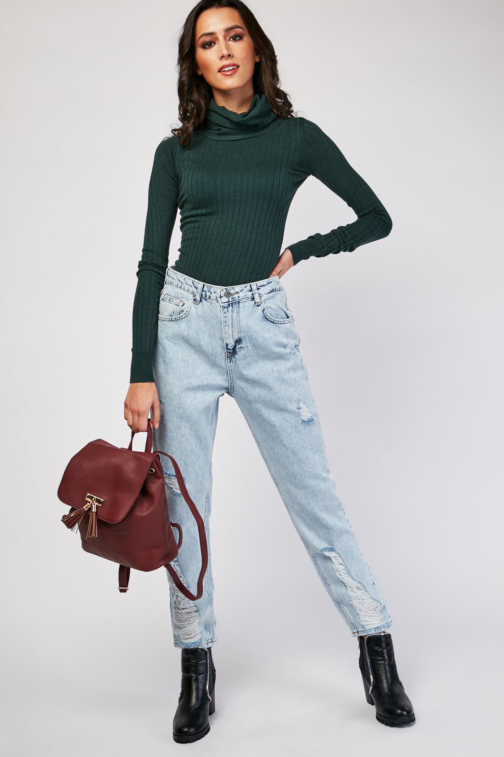 blue mom jeans zara