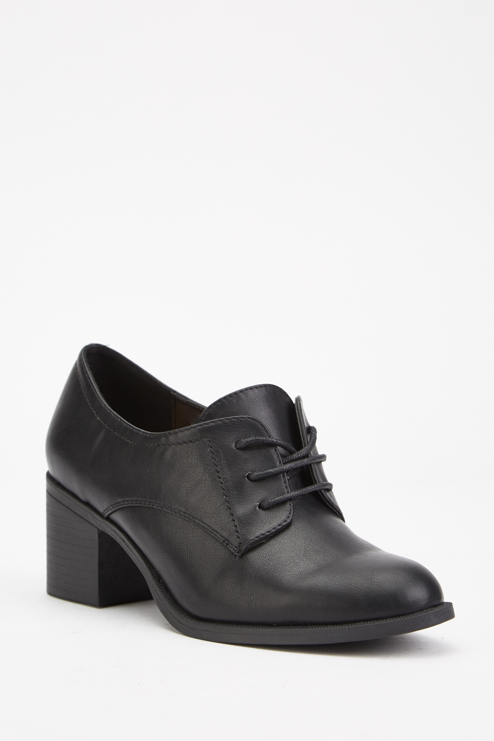 Lace Up Block Heel Oxford Shoes - Just $7