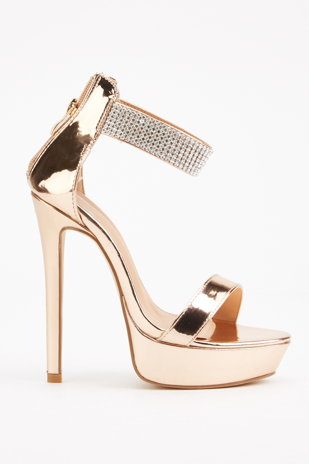 platform heels rose gold