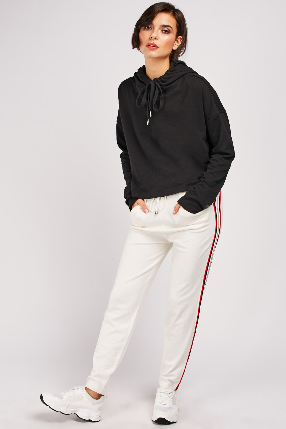 jogger pants white stripe