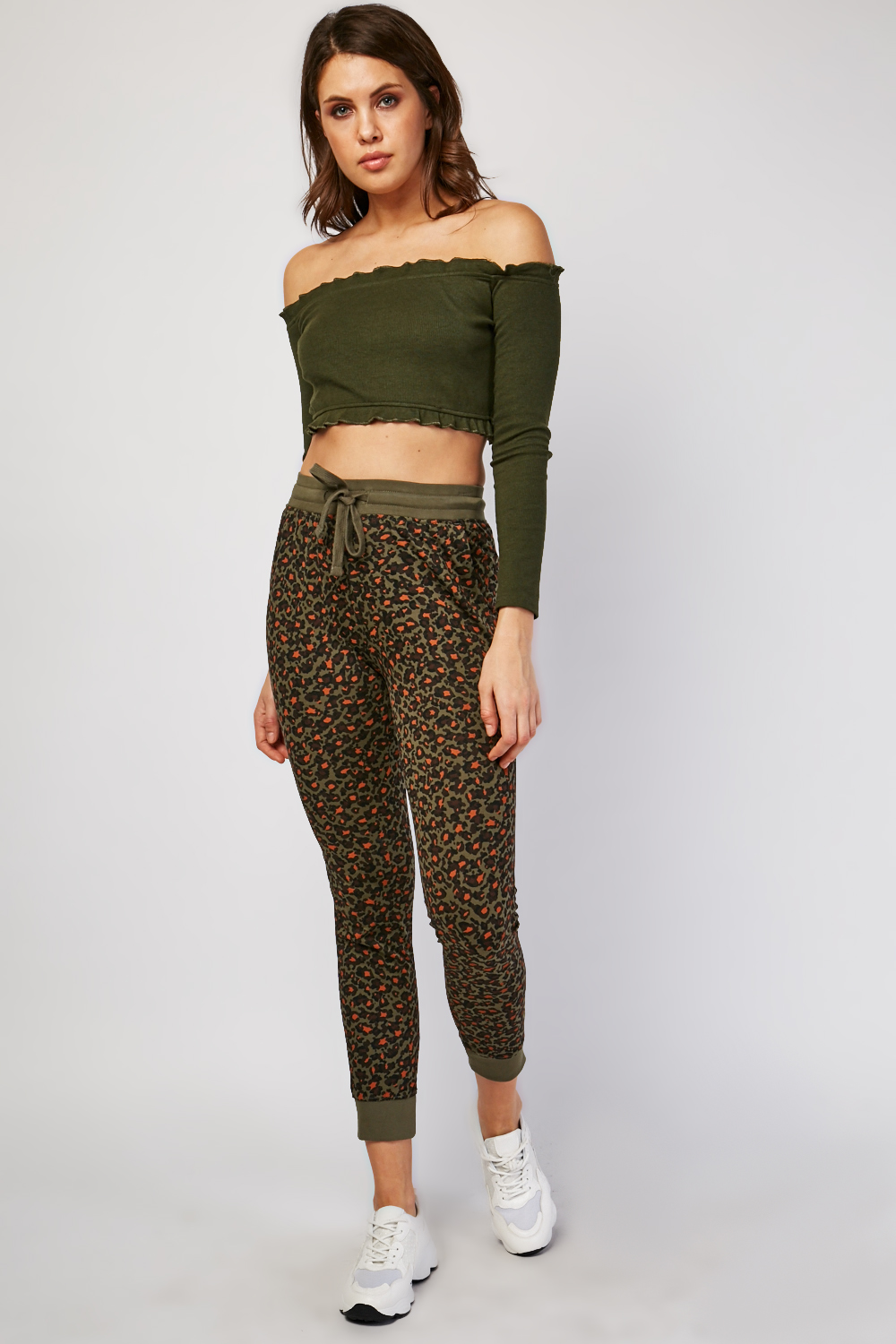 animal print jogger pants