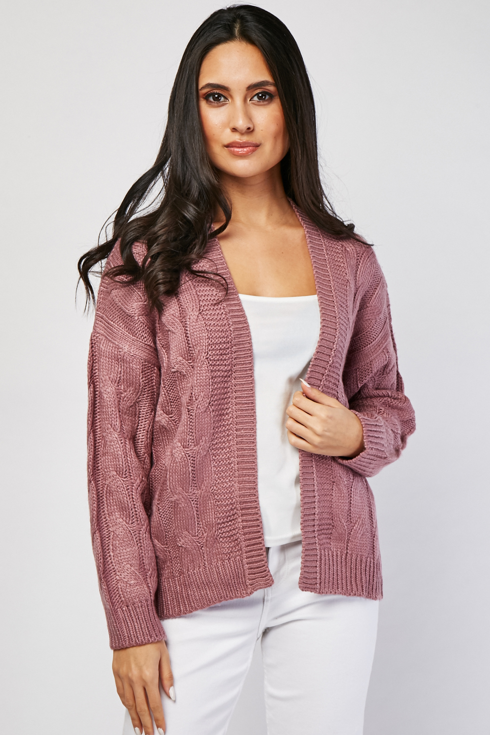 Chunky Cable Knit Cardigan - Just $7