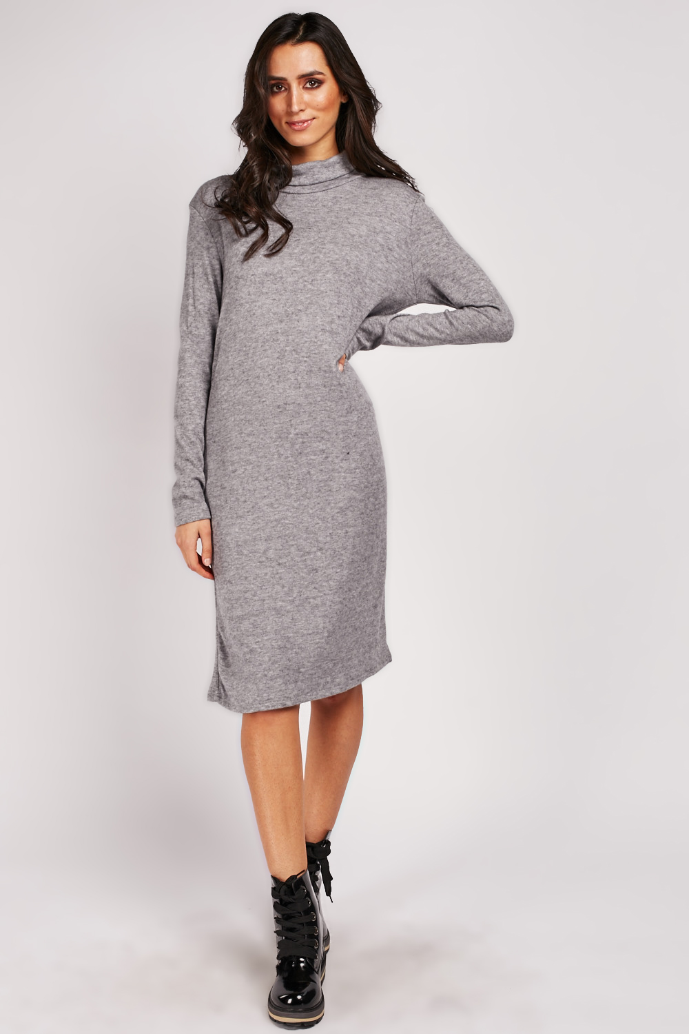 High Neck Jersey Knit Dress Just 6