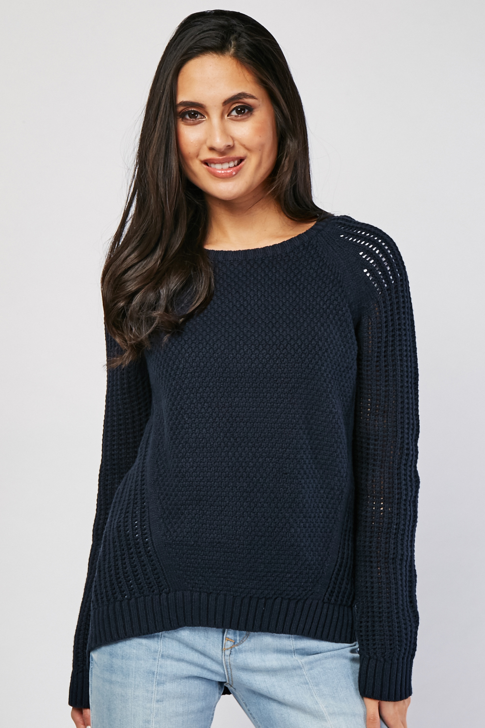 Knit Round Neck Jumper - Just $7