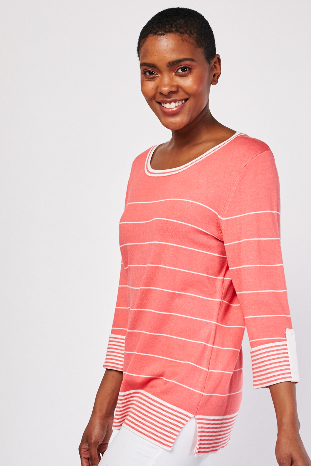 Scoop Neck Striped Sweater - Just $7