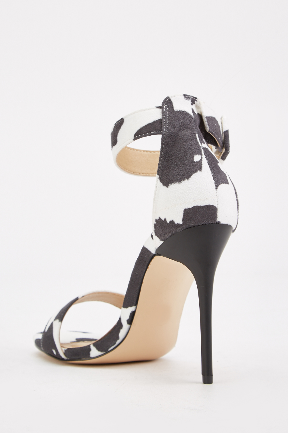 Cow Print Ankle Strap Heels Just 7