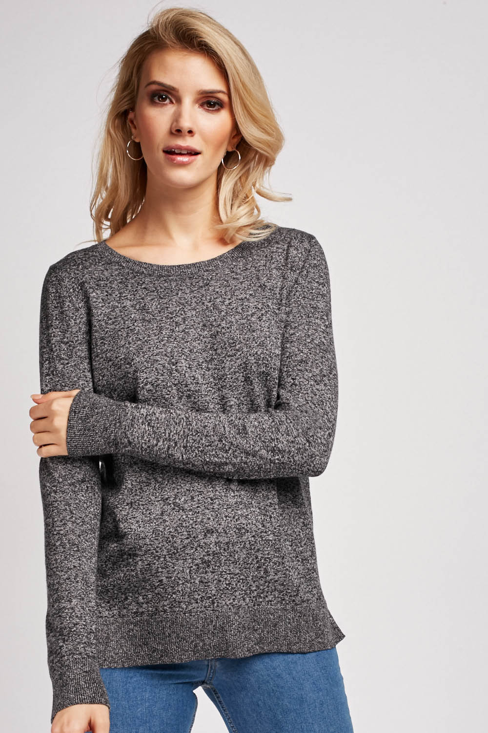 speckled sweater knit fabric