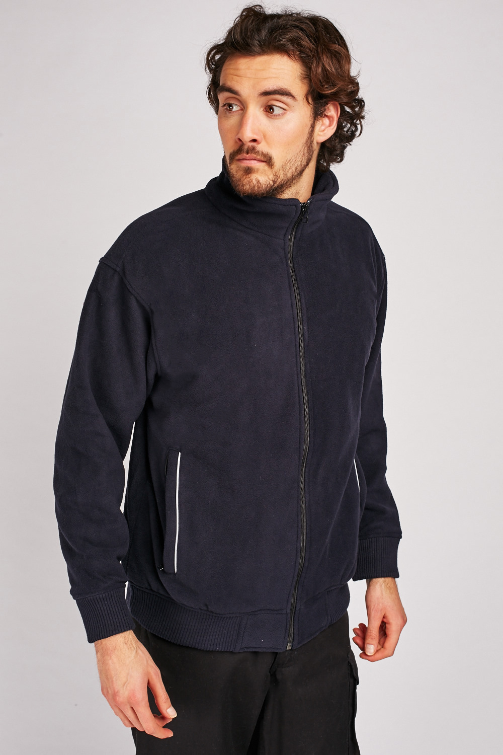 Navy Zip Up Fleece Jacket - Just $6